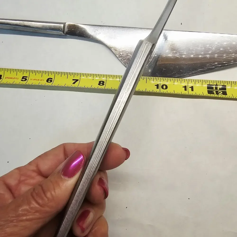 B & B Stainless Steel Carving Set Steak Slicer & Fork Set Italy 14.5